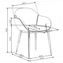 Стул HALMAR K304 темно-серый/коричневый